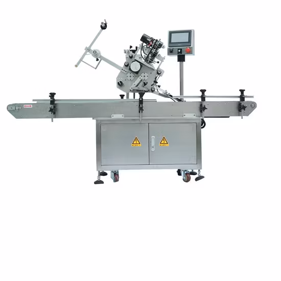 Aplicador automático de etiqueta adesiva de bolsa plana com impressora